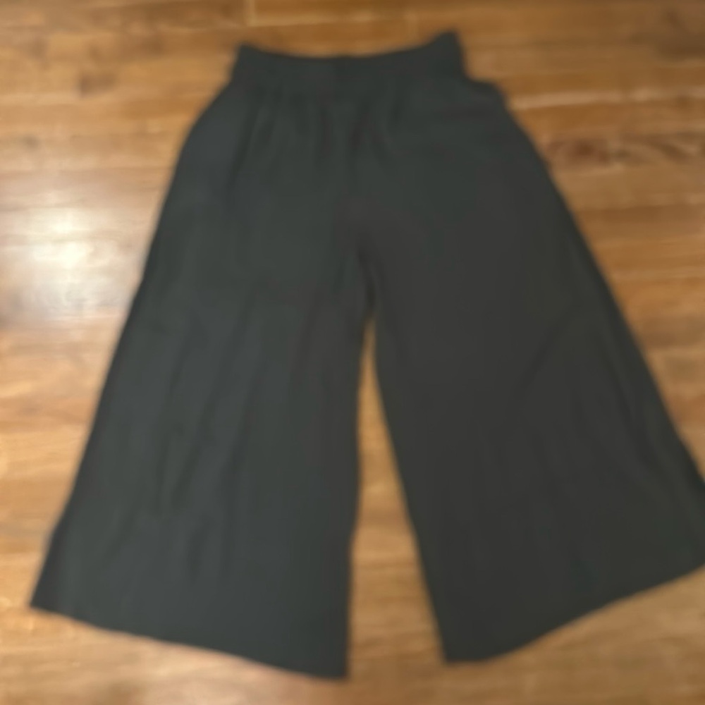 Silence + Noise dark grey culottes with elastic waist and pockets